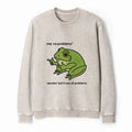 Kyoto-Lion Stupid Frog Meme Washed Terry Sweatshirt