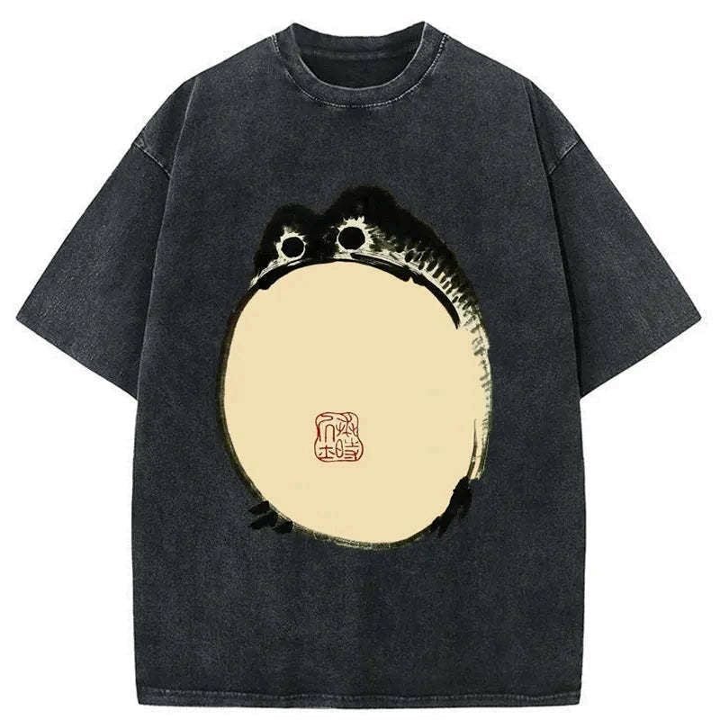 grumpy frog japanese t-shirt on sale
