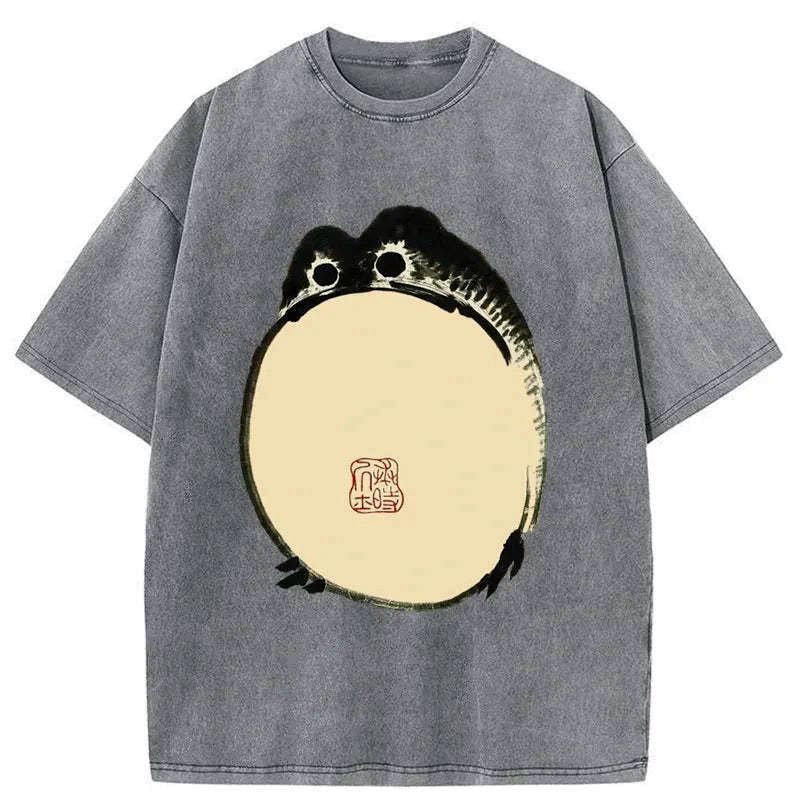 grumpy frog japanese t-shirt on sale