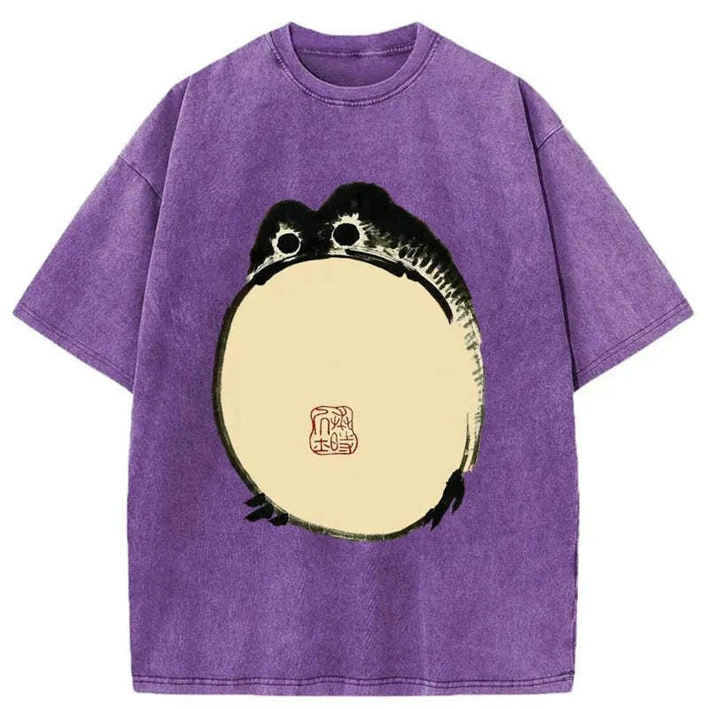 japanese grumpy frog shirt free shipping