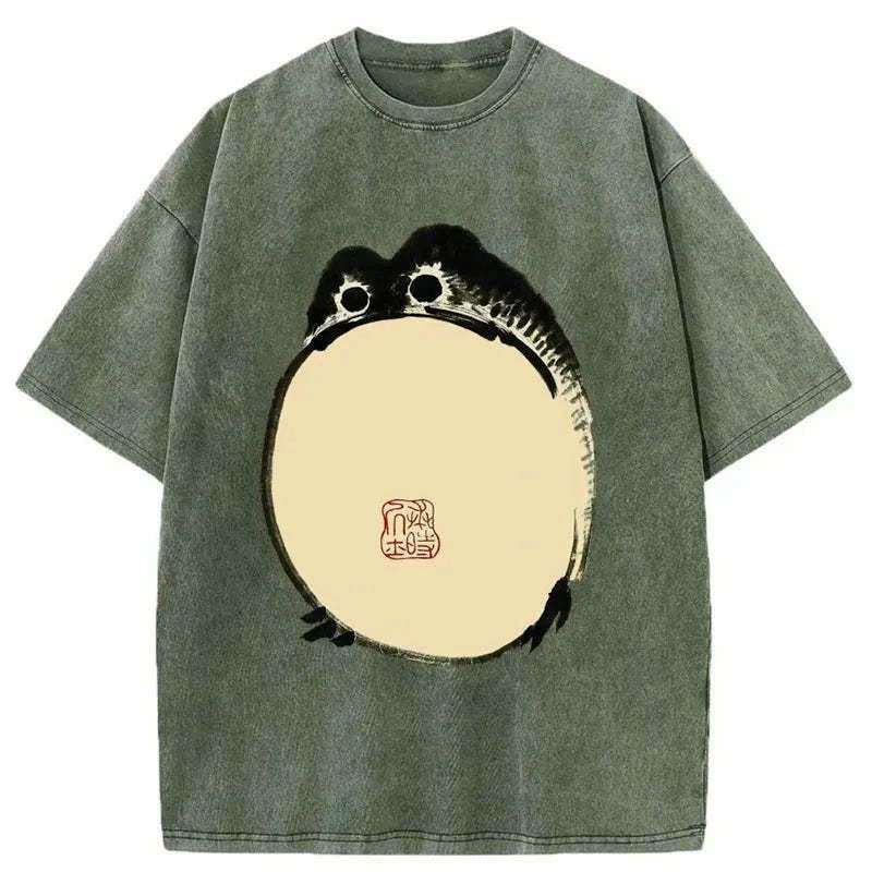 kyoto lion washed tee for streetwear