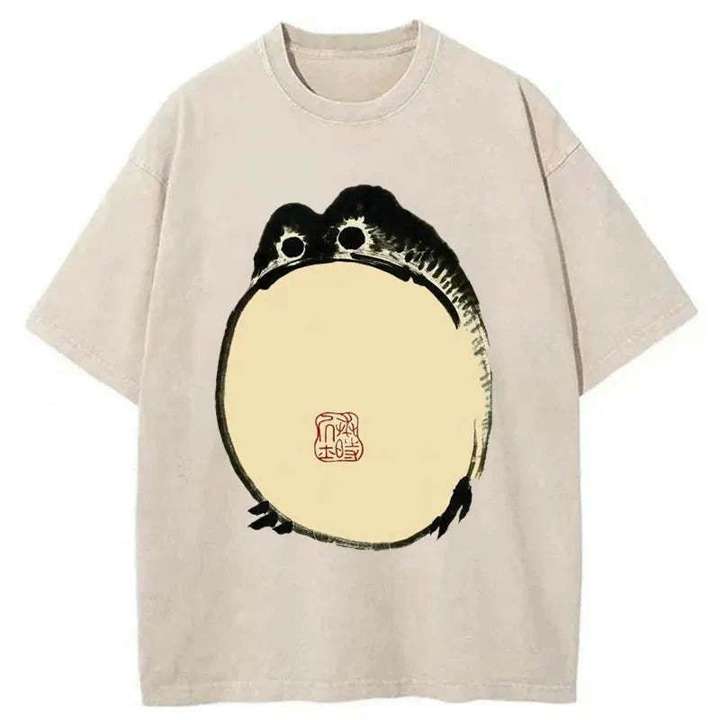 grumpy frog japanese t-shirt on sale