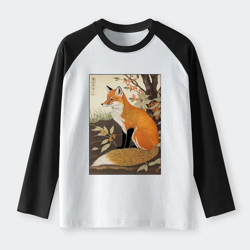 Fox Ukiyo-e T-shirt for Gift Idea