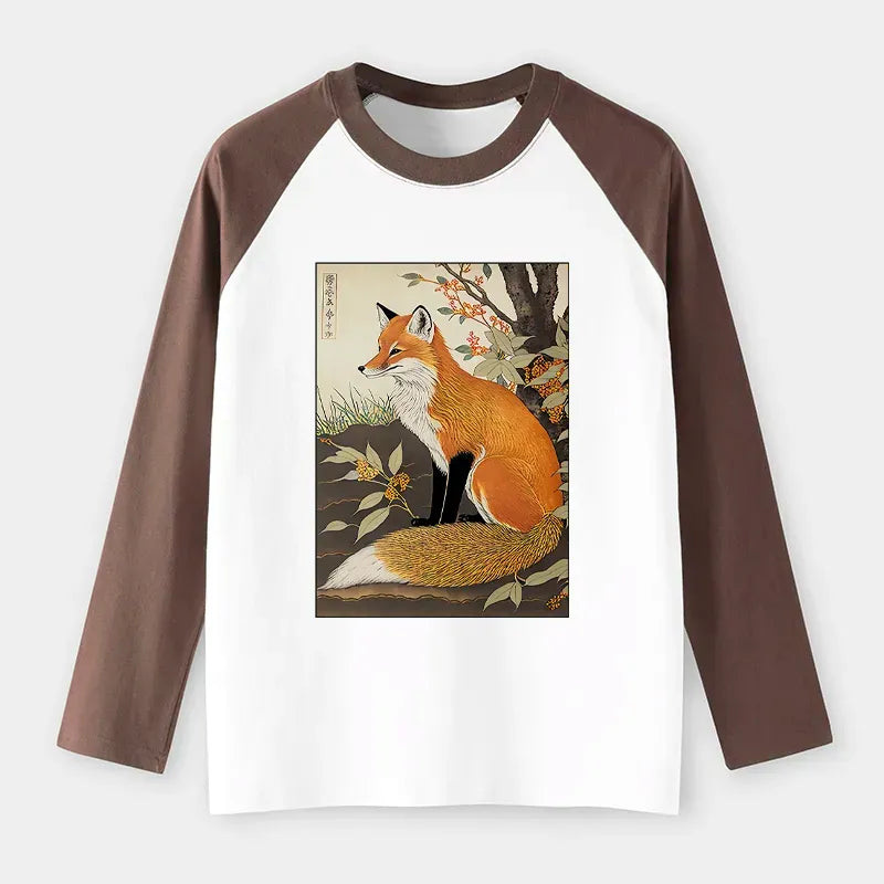 Fox Ukiyo-e T-shirt for Gift Idea