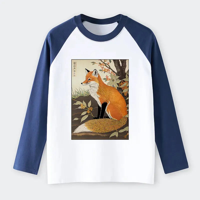 Fox Ukiyo-e T-shirt for Gift Idea