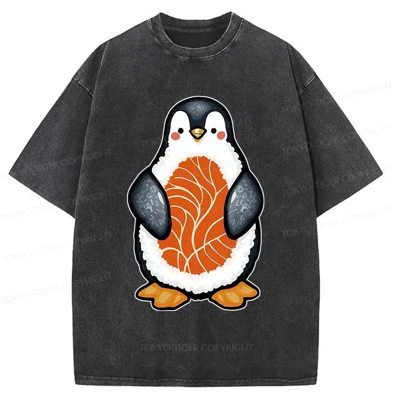 Japanese Penguin Sushi T-Shirt for Summer
