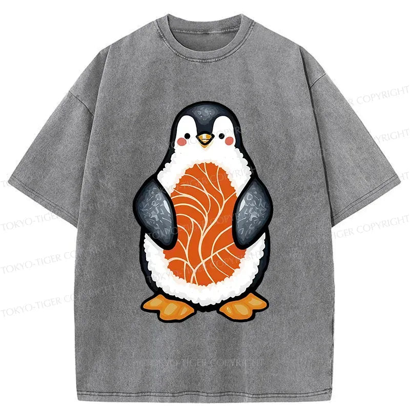 Japanese Penguin Sushi T-Shirt for Summer