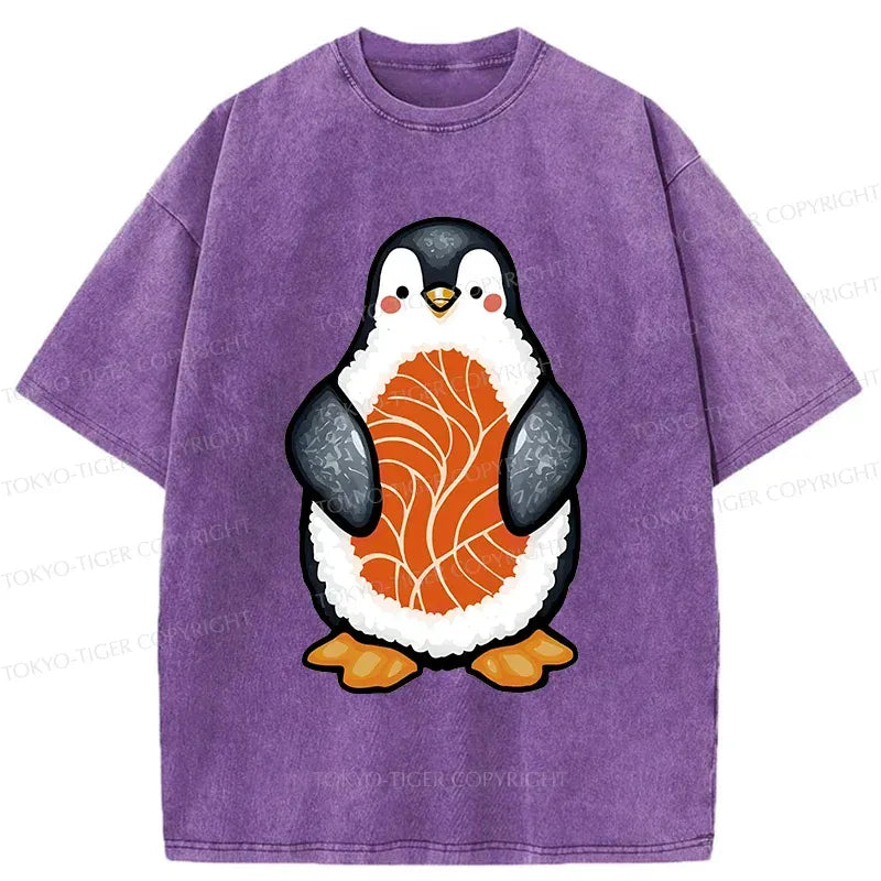 Japanese Penguin Sushi T-Shirt for Summer