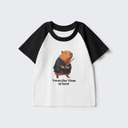 Samurai Capybara Kids Raglan T-Shirt