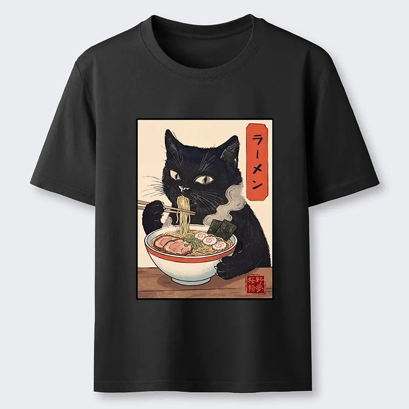 Kyoto-Lion Ramen Eating Cute Cat Classic T-Shirt