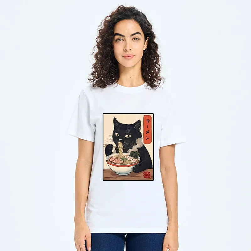 Kyoto-Lion Ramen Eating Cute Cat Classic T-Shirt