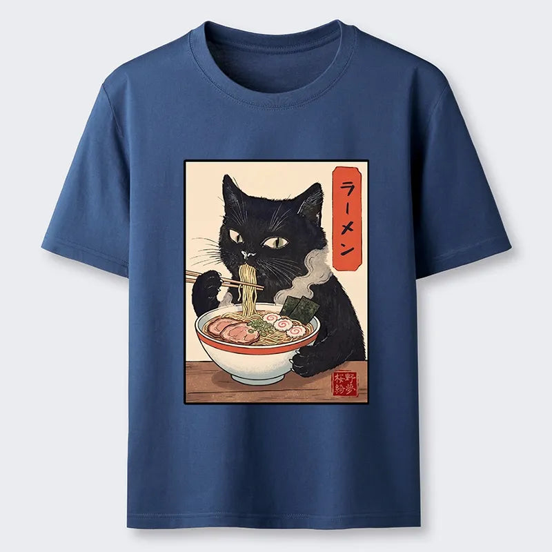 Kyoto-Lion Ramen Eating Cute Cat Classic T-Shirt