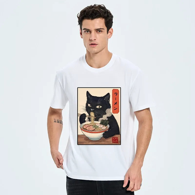 Kyoto-Lion Ramen Eating Cute Cat Classic T-Shirt
