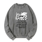 Kyoto-Lion Octopus Meme I Disappeared Completely Washed Sweatshirt