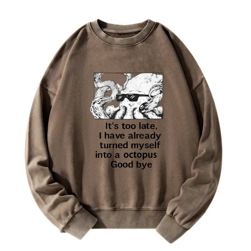Japanese octopus meme sweatshirt for daily wear