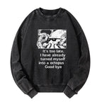 Japanese octopus meme sweatshirt for daily wear