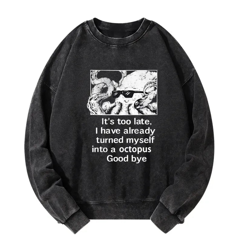 Japanese octopus meme sweatshirt for daily wear