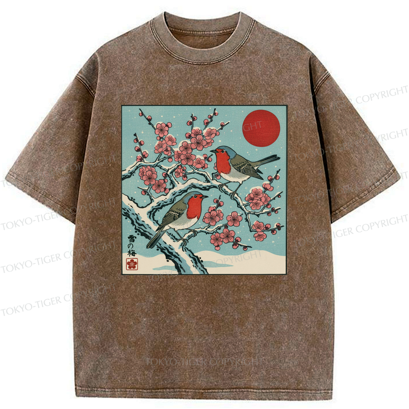 Japanese vintage wash t-shirt for daily wear