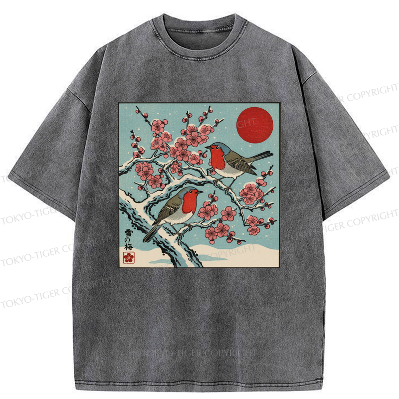 Japanese vintage wash t-shirt for daily wear