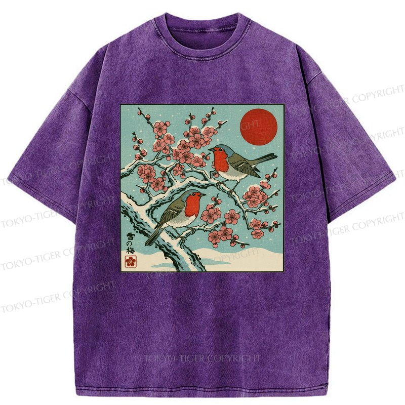 Japanese vintage wash t-shirt for daily wear