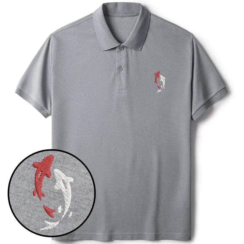Vintage Koi Carps Polo for Streetwear