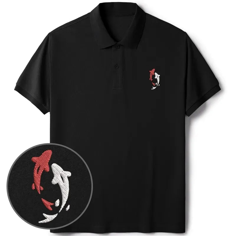 Vintage Koi Carps Polo for Streetwear