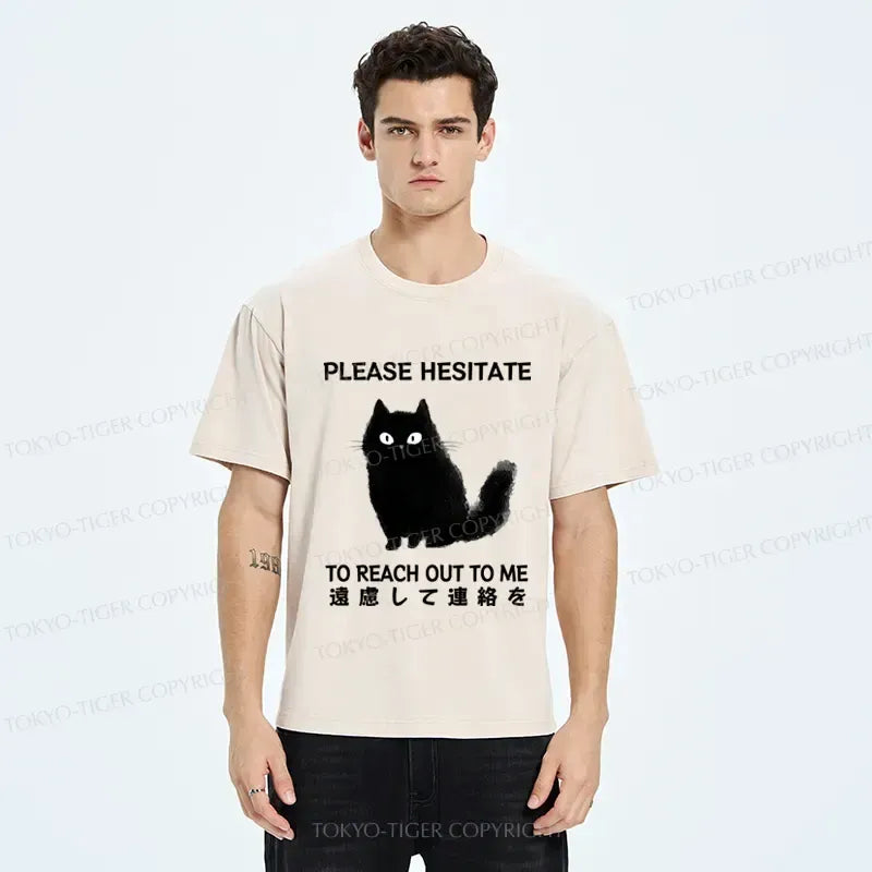 Funny Cat Washed T-Shirt Gift Idea