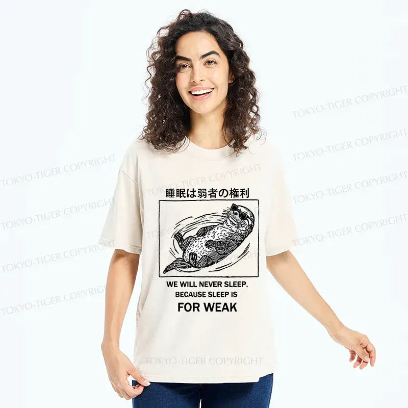 Kyoto-Lion Sleep Is For Weak Washed T-Shirt