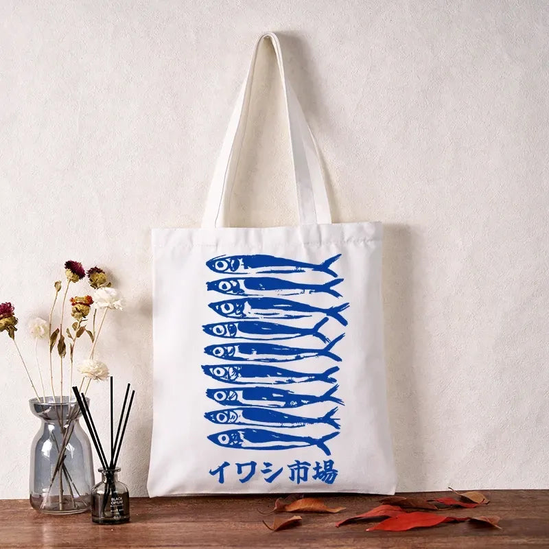 Kyoto-Lion Sardine Market Tote Bag