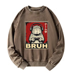Kyoto-Lion Funny Capybara Playing Games Washed Sweatshirt