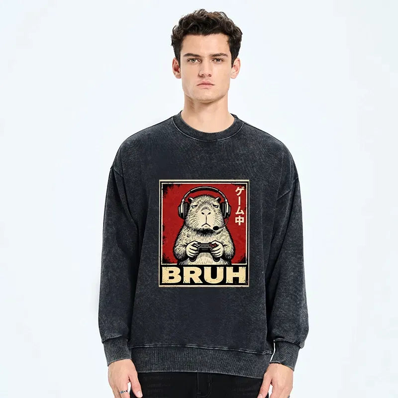 Funny Capybara Playing Games Sweatshirt