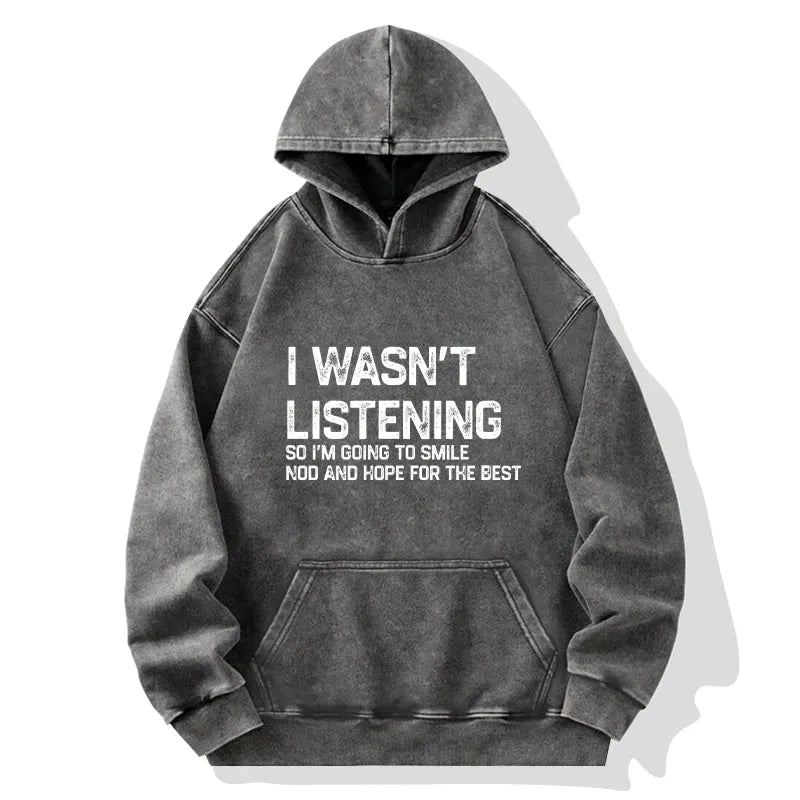 Japanese Vintage Washed Hoodie for Daily Wear