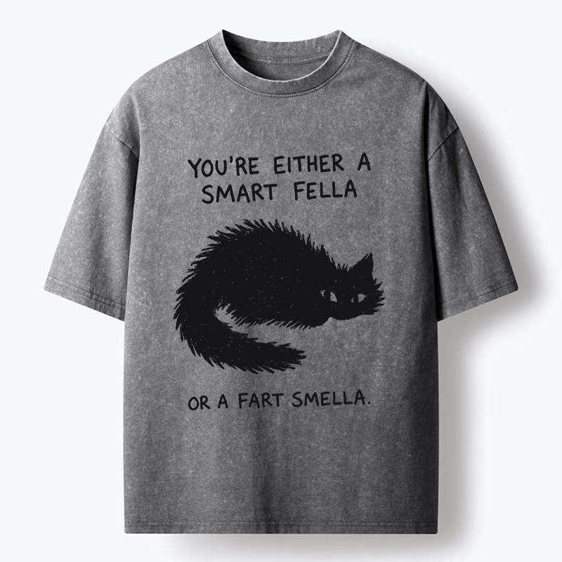 washed unisex cat t-shirt street style
