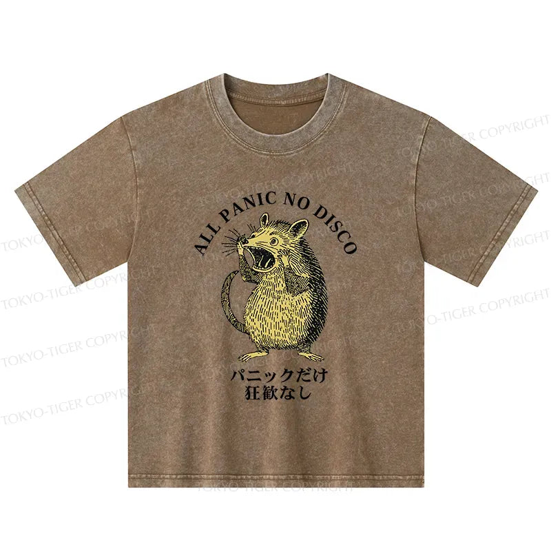 Kyoto-Lion All Panic No Disco Kids Washed T-Shirt