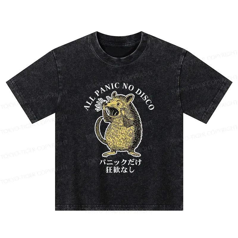 Kyoto-Lion All Panic No Disco Kids Washed T-Shirt