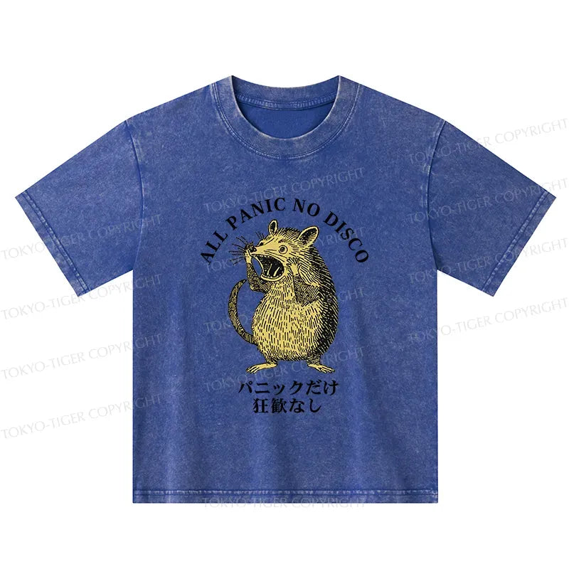 Kyoto-Lion All Panic No Disco Kids Washed T-Shirt
