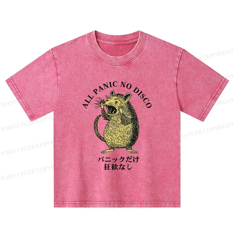 Kyoto-Lion All Panic No Disco Kids Washed T-Shirt