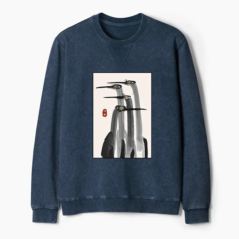Japanese Crane Sweatshirt Gift