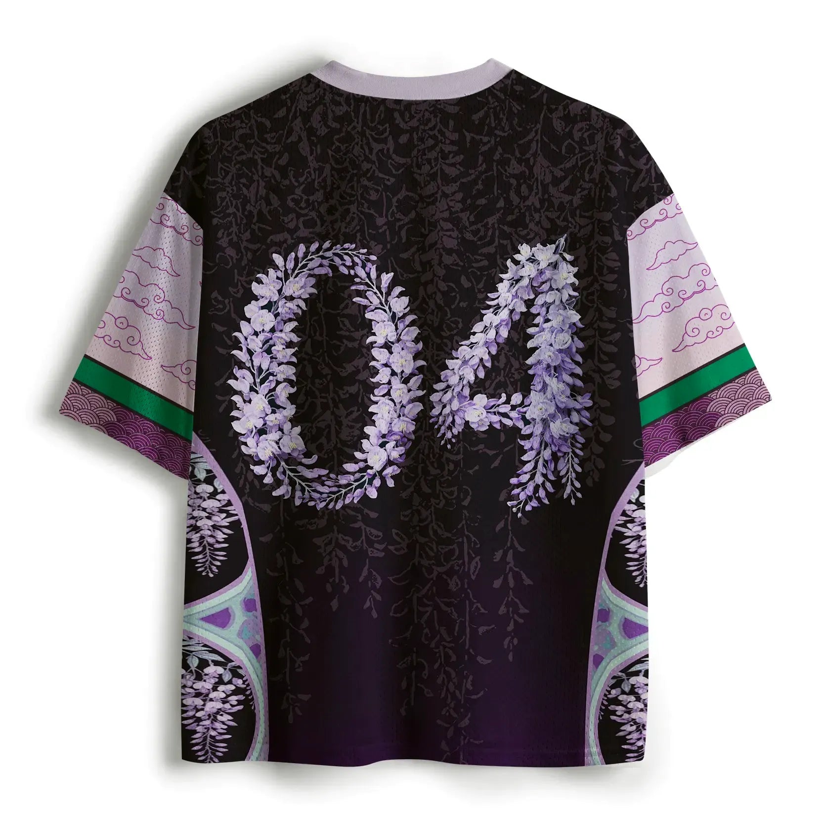 Kyoto-Lion Wisteria Jpanese Flowers Mesh Jersey