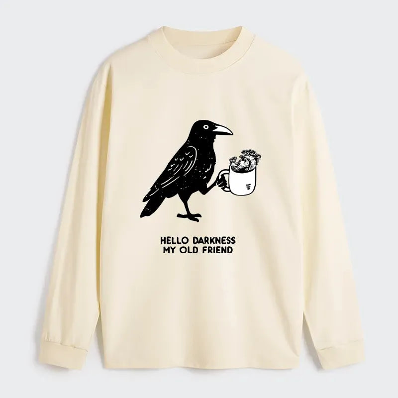 Crow Coffee Long Sleeve Tee for Everyday Wear