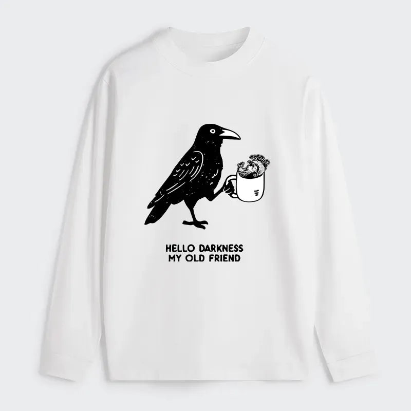 Crow Coffee Long Sleeve Tee for Everyday Wear