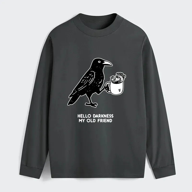 Crow Coffee Long Sleeve Tee for Everyday Wear