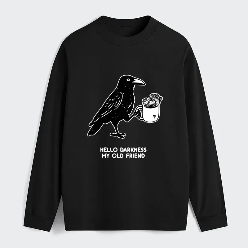 Crow Coffee Long Sleeve Tee for Everyday Wear