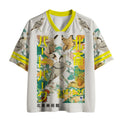 Kyoto-Lion Blooms And Birds Mesh Jersey