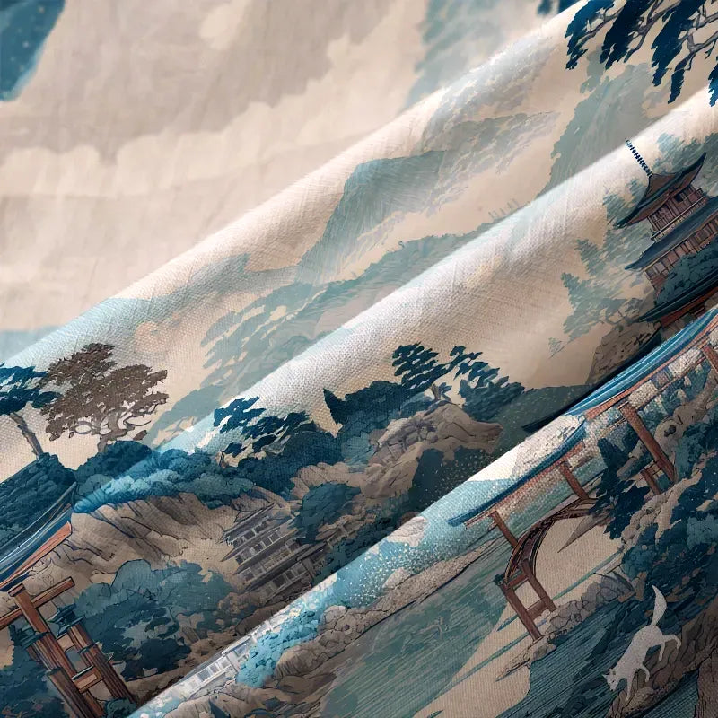 Japanese Lion Button-up Shirt Free Shipping