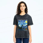Kyoto-Lion Loch Ness Monster Under The Stars Washed T-Shirt