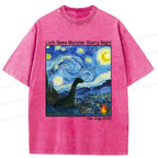 Kyoto-Lion Loch Ness Monster Under The Stars Washed T-Shirt