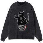 Japanese Baka Cat Long Sleeve T-Shirt