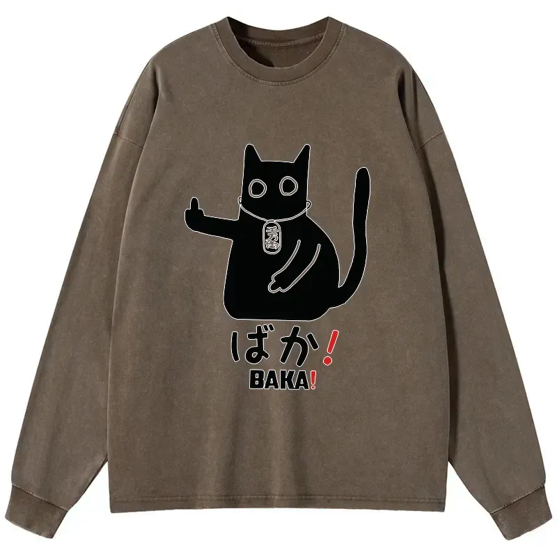 Funny Baka Cat Tee for Streetwear