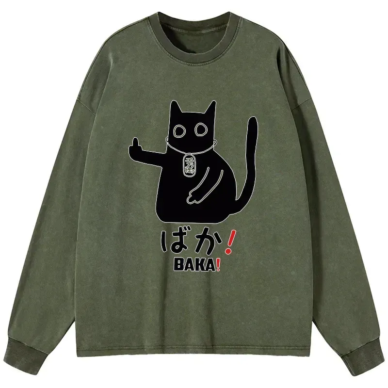 Funny Baka Cat Tee for Streetwear